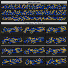Load image into Gallery viewer, Custom Black Royal-Old Gold Authentic Two Tone Baseball Jersey