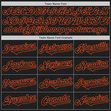 Load image into Gallery viewer, Custom Black Orange Authentic Two Tone Baseball Jersey