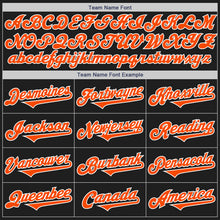 Load image into Gallery viewer, Custom Black Orange-White Authentic Two Tone Baseball Jersey