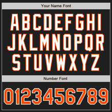 Load image into Gallery viewer, Custom Black Orange-White Authentic Two Tone Baseball Jersey