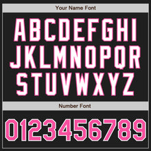 Load image into Gallery viewer, Custom Black Pink-White Authentic Two Tone Baseball Jersey