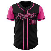 Load image into Gallery viewer, Custom Black Pink Authentic Two Tone Baseball Jersey
