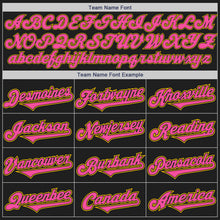 Load image into Gallery viewer, Custom Black Pink-Yellow Authentic Two Tone Baseball Jersey