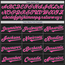 Load image into Gallery viewer, Custom Black Pink-Kelly Green Authentic Two Tone Baseball Jersey