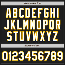 Load image into Gallery viewer, Custom Black White-Gold Authentic Two Tone Baseball Jersey