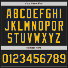 Load image into Gallery viewer, Custom Black Gold-Royal Authentic Two Tone Baseball Jersey