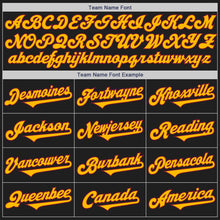 Load image into Gallery viewer, Custom Black Gold-Crimson Authentic Two Tone Baseball Jersey