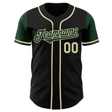 Load image into Gallery viewer, Custom Black Green-Cream Authentic Two Tone Baseball Jersey