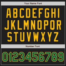 Load image into Gallery viewer, Custom Black Kelly Green-Gold Authentic Two Tone Baseball Jersey