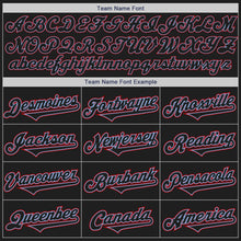 Load image into Gallery viewer, Custom Black Light Blue-Red Authentic Two Tone Baseball Jersey