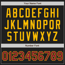 Load image into Gallery viewer, Custom Black Crimson-Gold Authentic Two Tone Baseball Jersey