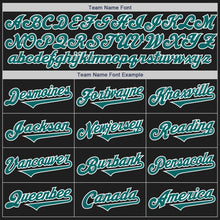 Load image into Gallery viewer, Custom Black Teal-White Authentic Two Tone Baseball Jersey