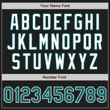 Load image into Gallery viewer, Custom Black Teal-White Authentic Two Tone Baseball Jersey