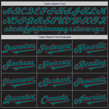 Load image into Gallery viewer, Custom Black Teal-Crimson Authentic Two Tone Baseball Jersey