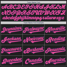 Load image into Gallery viewer, Custom Black Purple-Pink Authentic Two Tone Baseball Jersey
