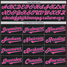 Load image into Gallery viewer, Custom Black Teal-Pink Authentic Two Tone Baseball Jersey