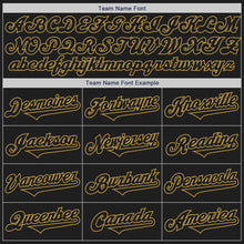 Load image into Gallery viewer, Custom Black Old Gold Authentic Two Tone Baseball Jersey