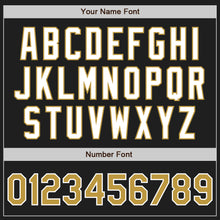 Load image into Gallery viewer, Custom Black Old Gold-White Authentic Two Tone Baseball Jersey