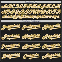 Load image into Gallery viewer, Custom Black Cream-Old Gold Authentic Two Tone Baseball Jersey