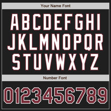 Load image into Gallery viewer, Custom Black Burgundy-White Authentic Two Tone Baseball Jersey