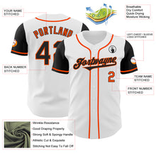 Load image into Gallery viewer, Custom White Black-Orange Authentic Two Tone Baseball Jersey