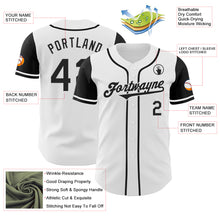 Load image into Gallery viewer, Custom White Black Authentic Two Tone Baseball Jersey
