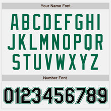 Load image into Gallery viewer, Custom White Black-Kelly Green Authentic Two Tone Baseball Jersey