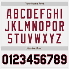 Load image into Gallery viewer, Custom White Black-Crimson Authentic Two Tone Baseball Jersey