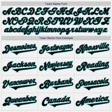 Load image into Gallery viewer, Custom White Black-Teal Authentic Two Tone Baseball Jersey