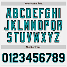 Load image into Gallery viewer, Custom White Black-Teal Authentic Two Tone Baseball Jersey