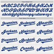 Load image into Gallery viewer, Custom White Royal Authentic Two Tone Baseball Jersey