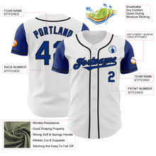 Load image into Gallery viewer, Custom White Royal-Black Authentic Two Tone Baseball Jersey