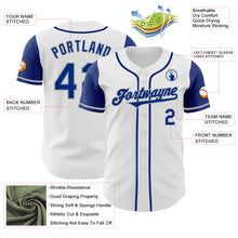 Load image into Gallery viewer, Custom White Royal-Gray Authentic Two Tone Baseball Jersey
