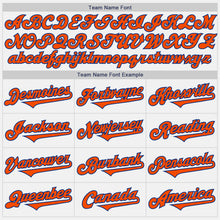 Load image into Gallery viewer, Custom White Orange-Royal Authentic Two Tone Baseball Jersey