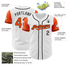 Load image into Gallery viewer, Custom White Orange-Black Authentic Two Tone Baseball Jersey