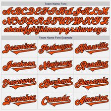 Load image into Gallery viewer, Custom White Orange-Black Authentic Two Tone Baseball Jersey