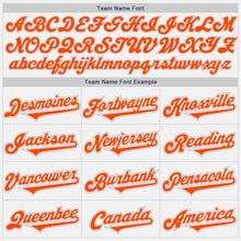 Load image into Gallery viewer, Custom White Orange-Gray Authentic Two Tone Baseball Jersey