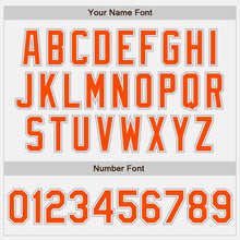 Load image into Gallery viewer, Custom White Orange-Gray Authentic Two Tone Baseball Jersey