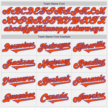 Load image into Gallery viewer, Custom White Orange-Purple Authentic Two Tone Baseball Jersey