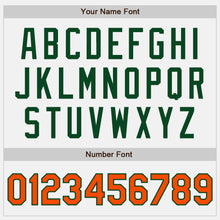 Load image into Gallery viewer, Custom White Orange-Green Authentic Two Tone Baseball Jersey
