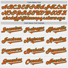 Load image into Gallery viewer, Custom White Orange-Kelly Green Authentic Two Tone Baseball Jersey