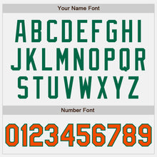 Load image into Gallery viewer, Custom White Orange-Kelly Green Authentic Two Tone Baseball Jersey