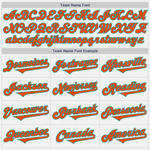 Load image into Gallery viewer, Custom White Orange-Teal Authentic Two Tone Baseball Jersey