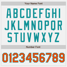 Load image into Gallery viewer, Custom White Orange-Teal Authentic Two Tone Baseball Jersey
