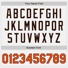 Load image into Gallery viewer, Custom White Orange-Brown Authentic Two Tone Baseball Jersey