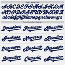 Load image into Gallery viewer, Custom White Navy-Gray Authentic Two Tone Baseball Jersey