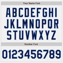 Load image into Gallery viewer, Custom White Navy-Light Blue Authentic Two Tone Baseball Jersey