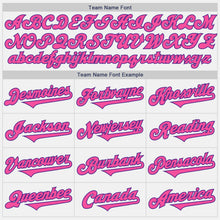 Load image into Gallery viewer, Custom White Pink-Purple Authentic Two Tone Baseball Jersey