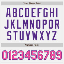 Load image into Gallery viewer, Custom White Pink-Purple Authentic Two Tone Baseball Jersey