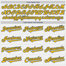 Load image into Gallery viewer, Custom White Gold-Royal Authentic Two Tone Baseball Jersey